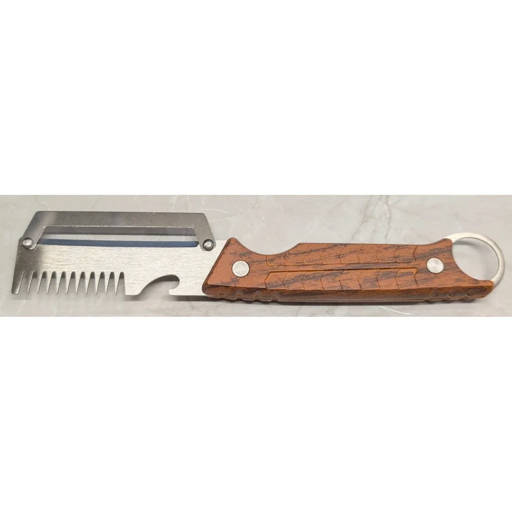New Multipurpose Wooden Handle Kitchen Tool Vegetable Fruit Peeler Bottle Opener